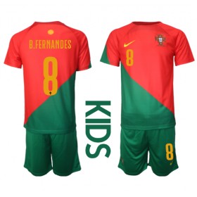 Baby Fußballbekleidung Portugal Bruno Fernandes #8 Heimtrikot WM 2022 Kurzarm (+ kurze hosen)